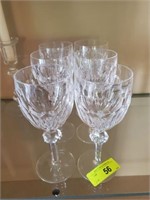 6 WATERFORD CRYSTAL STEMWARE