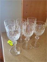 6 WATERFORD CRYSTAL STEMWARE