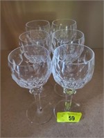 6 WATERFORD CRYSTAL STEMWARE