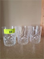 3 WATERFORD CRYSTAL TUMBLERS