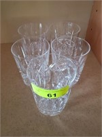 5 WATERFORD CRYSTAL TUMBLERS