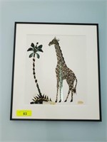 GIRAFFE SIGNED PRINT