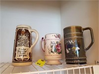 3 STEINS/MUGS