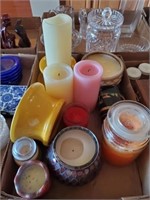 TRAY OF MISC CANDLES