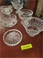 4 PC WATERFORD CRYSTAL, BOWLS, COMPOTES, MISC