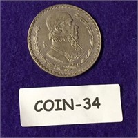1957 PESO MEXICAN SILVER SEE PHOTO