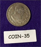 1958 PESO MEXICAN SILVER SEE PHOTO