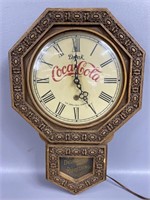 Vintage Plastic Coca Cola Pendulum Clock
