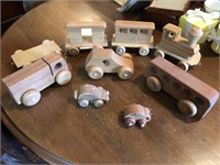 Vintage Wood Train & Cars