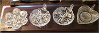 Vintage Collection of Cut Class Candy Dishes