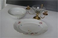 Plate, Bowl and Candle Holder