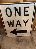 One way road sign 2 feet wide