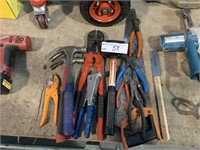 Qty Hand Tools incl Hammers, Bolt Cutter, Mallet