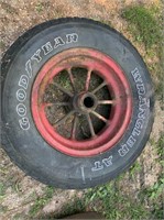 Wrangler Tire with metal spoke rim