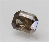 Certified 1.01ct Radiant cut Vivid Brown Diamond