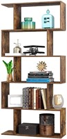 5-Tier Wooden Geometric Bookcase