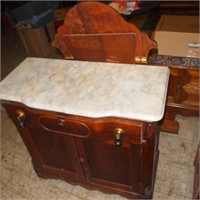 Marble Top Dresser/Oak