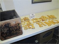 Vintage Wood Apple Crate w/ Wood Letters