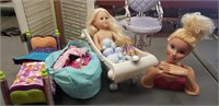 American girl doll and Barbie lot