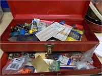 red toolbox and contents