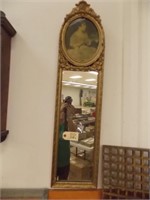 Antique Wall Mirror with girl photo