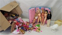 Box lot dolls and accessories.