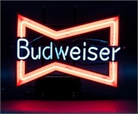 Vintage Budweiser Bowtie Neon Sign