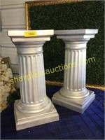 Pair of silver columns, 24 inches