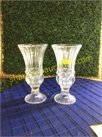 Crystal Vases, 16 inches, Bid x2