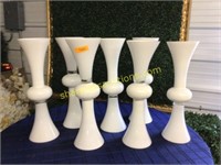 Set Glass Vases, 22 inches