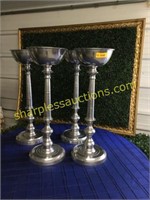 Silver finish décor, 27 inch, Bid x4