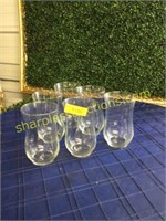 8" Clear Glass Vases (approx 6)
