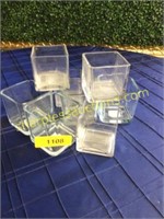 Clear Glass tea lights, mixed sizes, approx 31