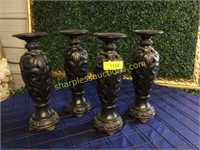 4 Tabletop candle holders, 14"