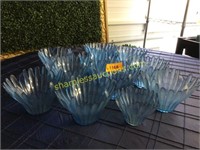 Blue vases, Approx 10