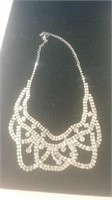 Silvertone and clear Stone beautiful necklace