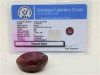 177ct Large Natural Ruby Gemstone GLI Certified