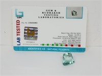 12.03ct Natural Fluorite Gemstone GJSPC Cert