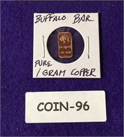 1 GRAM PURE COPPER BUFFALO BAR PHOTO