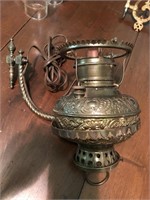 Vintage Miller Lamp Brass Light Fixture