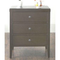 Rushville 3 - Drawer Solid Wood Nightstand Brn