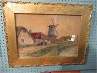 PASTEL OF WINDMILL 25 X 19   SIGNED