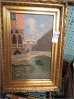 O/B VENICE CANAL   SIGNED  11 X 15 1/2