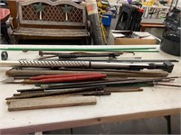 Rebar, wood handles, load locks, stakes, etc