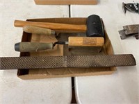 Concrete tools, mallet, handle, rasp