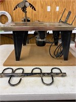 Router and table; hanger