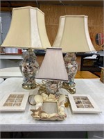 Seashell lamps, pictures