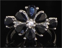 Natural 4.33 ct Sapphire & Diamond Ring