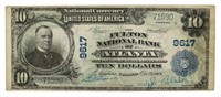 Series 1902 Atlanta GA $10 Large National Currency