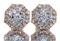 14kt Rose Gold 1.00 ct Diamond Stud Earrings